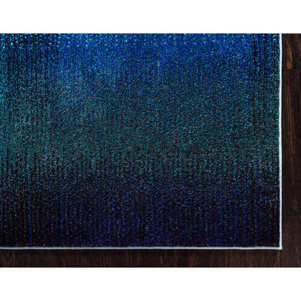 Blue Rectangular Stain-Resistant Synthetic Kids Area Rug
