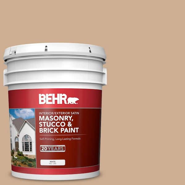 BEHR 5 gal. #PPF-42 Gathering Place Satin Interior/Exterior Masonry, Stucco and Brick Paint