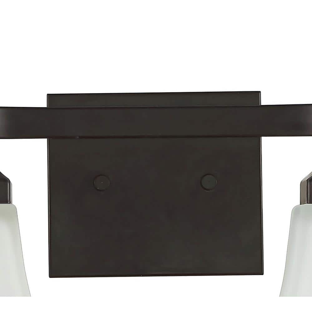 Staunton 5" Oil-Rubbed Bronze Vanity Light with White Glass Shade