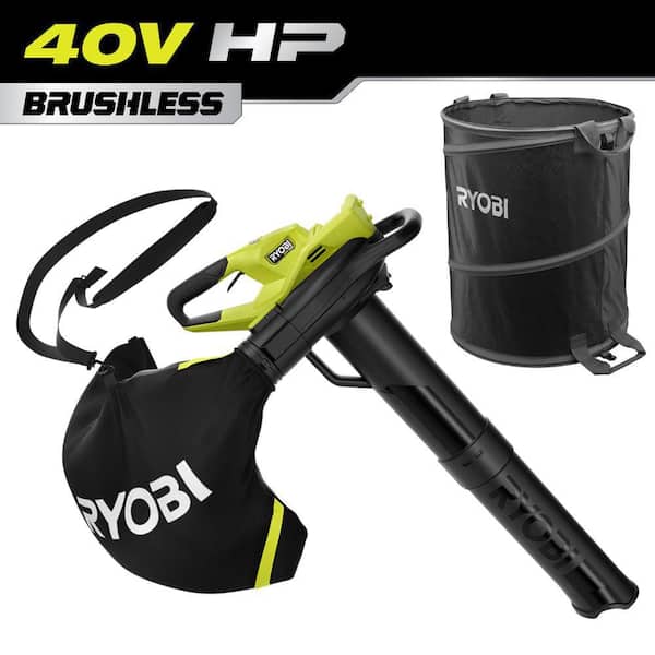 RYOBI 40V Vac Attack Cordless Battery Leaf Vacuum/Mulcher with