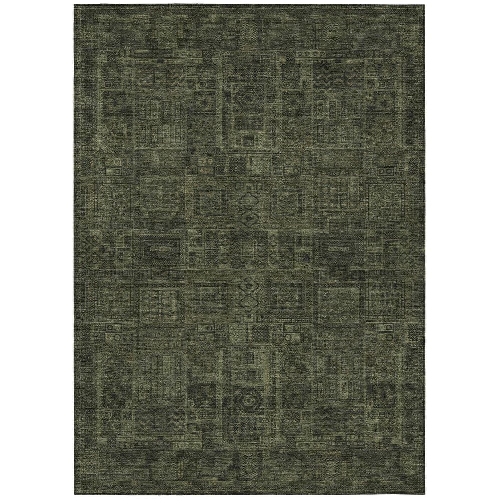 Chantille Machine Washable Indoor/Outdoor Abstract ACN2805 Olive 8 ft. x 10 ft. Area Rug price history on PriceWatchPro