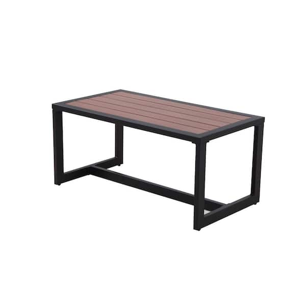 hampton bay west park aluminum outdoor patio table