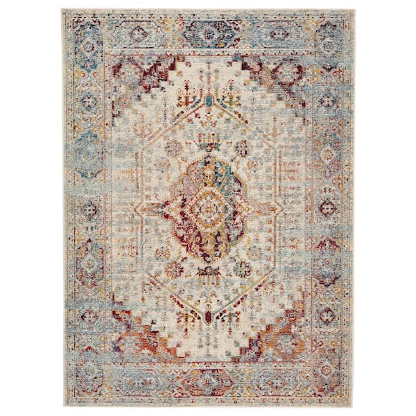 Jaipur Living Indie Medallion 5 ft. 3 in. x 7 ft. 6 in. Multicolor Area ...