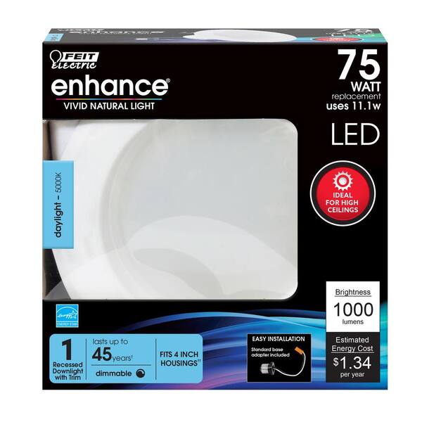 4 Inch Led Downlight Feit Electric 4-Inch LED Retrofit Kit - 65W ...