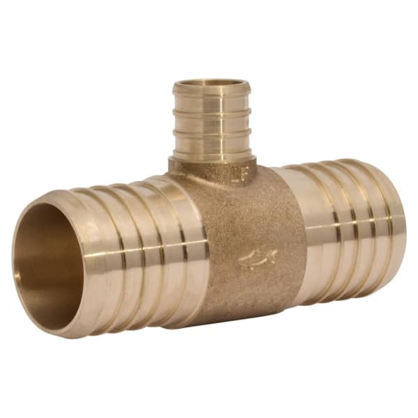 1-1/2 in. x 1-1/2 in. x 3/4 in. PEX Barb Brass Reducing Tee Fitting