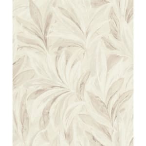Rennie Ivory White Leaves Wallpaper Sample