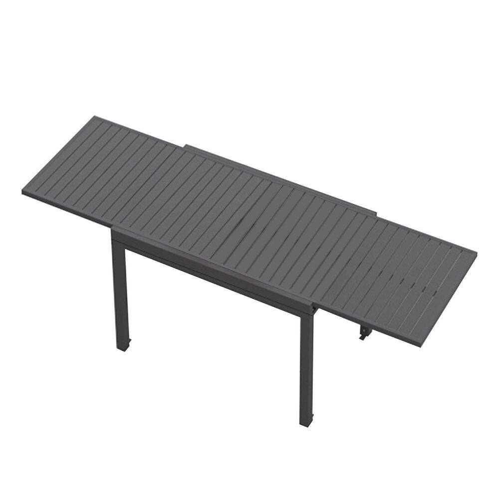 Avex Dark Brown Rectangular Aluminum 30 in. H Extendable Outdoor Dining Table price history on PriceWatchPro