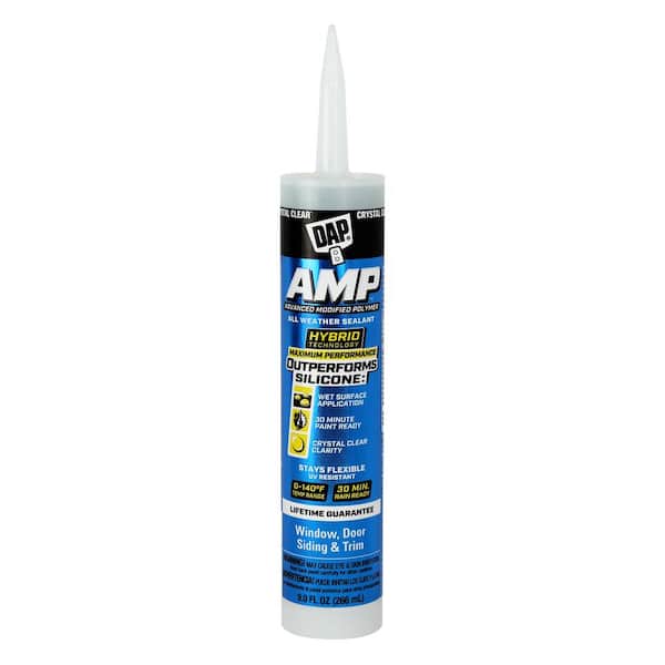 DAP AMP Advanced Modified Polymer 9 oz. Crystal Clear All Weather Window, Door and Siding Sealant