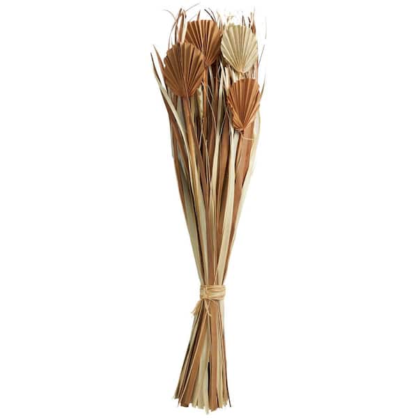 Litton Lane 41 in. Tall Bouquet Grass Natural Foliage with Fan Like Palm Leaves (1 Bundle)