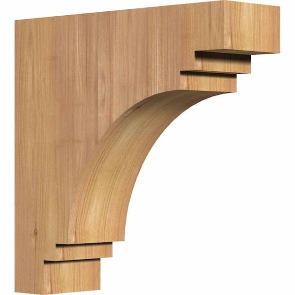 Ekena Millwork 3-1/2 in. x 12 in. x 12 in. Western Red Cedar Pescadero Smooth Corbel