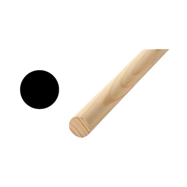 Unbranded 6408U 1/2 in. x 1/2 in. x 72 in. Wood Round Dowel