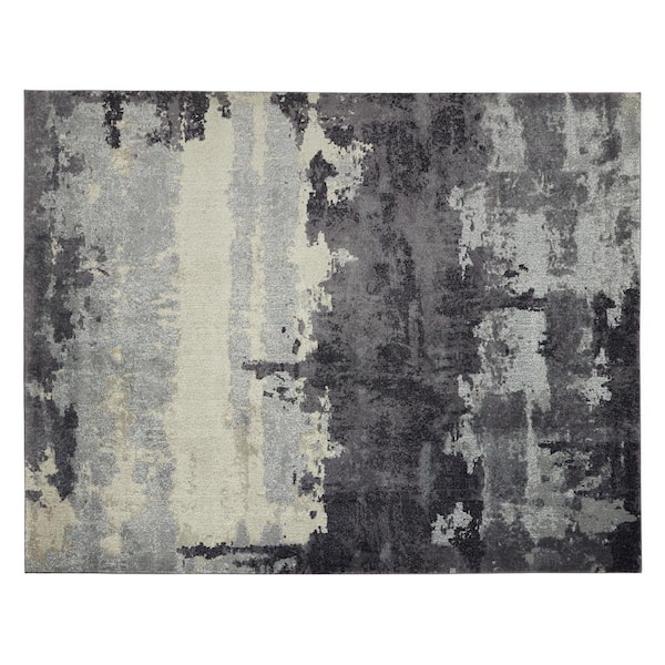 Home Decorators Collection Brome Blue 7 ft. 10 in. X 10 ft. Abstract Polypropylene Area Rug