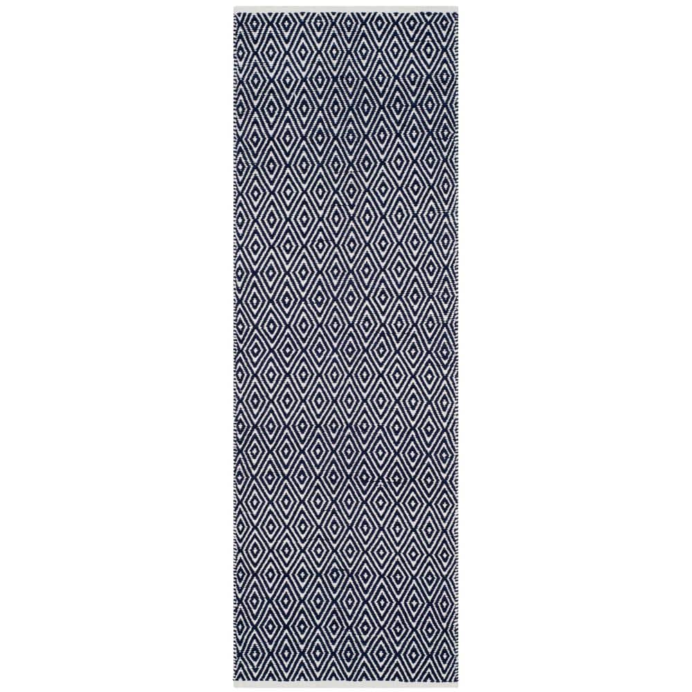 Boston Navy 2 ft. x 9 ft. Multi-Diamond Geometric Runner Rug price history on PriceWatchPro