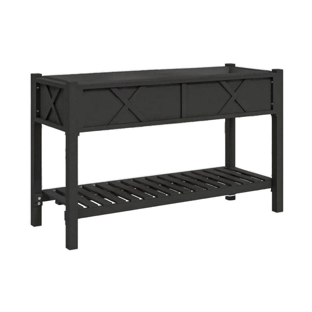 Raised Garden Bed 47 x 22 x 31.5 in. Elevated Wood Planter Box with Storage Shelf and Drainage Holes price history on PriceWatchPro