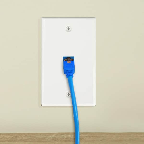 White 1-Gang Ethernet Wall Plate (5-Pack)
