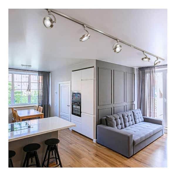 Orb Brushed Nickel Integrated LED Fixed Track 24-Degree Beam Spread J-Style Step Head