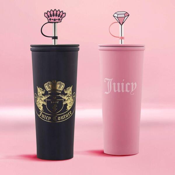 JUICY COUTURE Couture Cup Set 24 oz. Hot Pink Stainless Steel