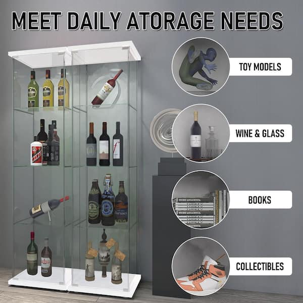 Wine glass best sale display case