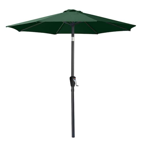 ABCCANOPY 9 ft. Aluminum Market Push Button Tilt Patio Umbrella in Forest Green