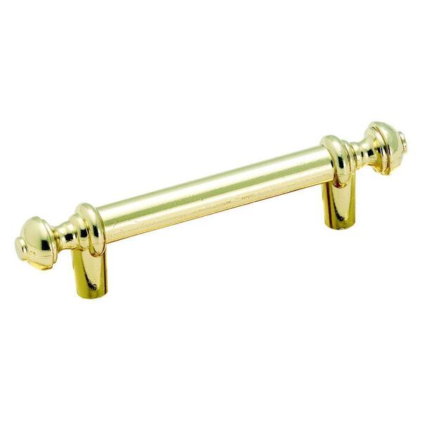 Amerock Traditional Classic Regency 3 in. Polished Brass Center-to-Center Pull