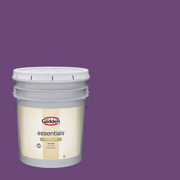 Glidden Essentials 5 gal. PPG1176-7 Perfectly Purple Flat Exterior Paint