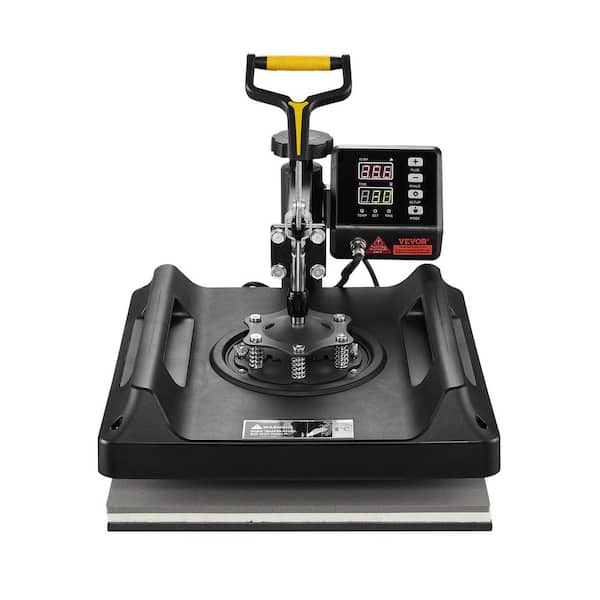 VEVOR Heat Press Machine 8 in. 1 Combo, Heat Press 15x15 in., Swing Away T Shirt Printing Machine Digital Control, Black