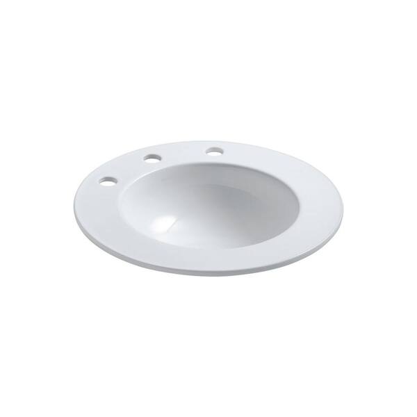 KOHLER Camber Drop-in Bathroom Sink in Earthen White-DISCONTINUED