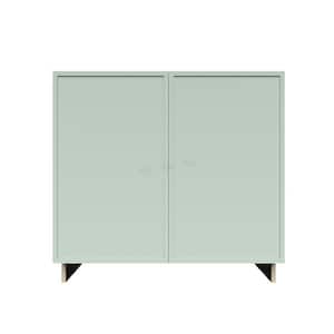 Slim Shaker 24 in. Full-Height Door Sink Base Bath Vanity Cabinet without Top in Green Assembled