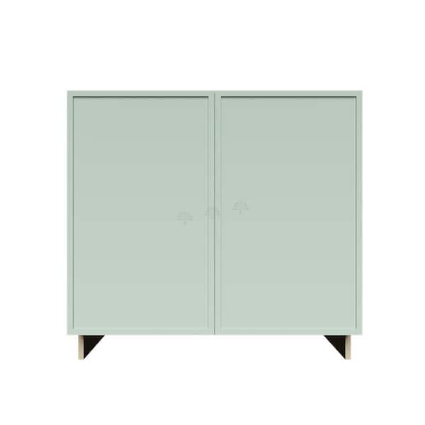 Slim Shaker 27 in. Full-Height Door Sink Base Bath Vanity Cabinet without Top in Green Assembled