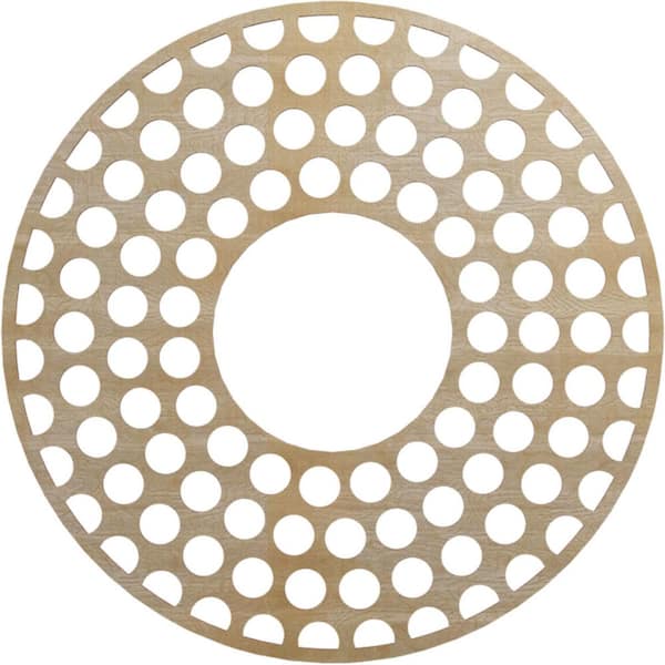 Ekena Millwork 34 in. x 12.375 in. x 0.25 in. Wood Medallion