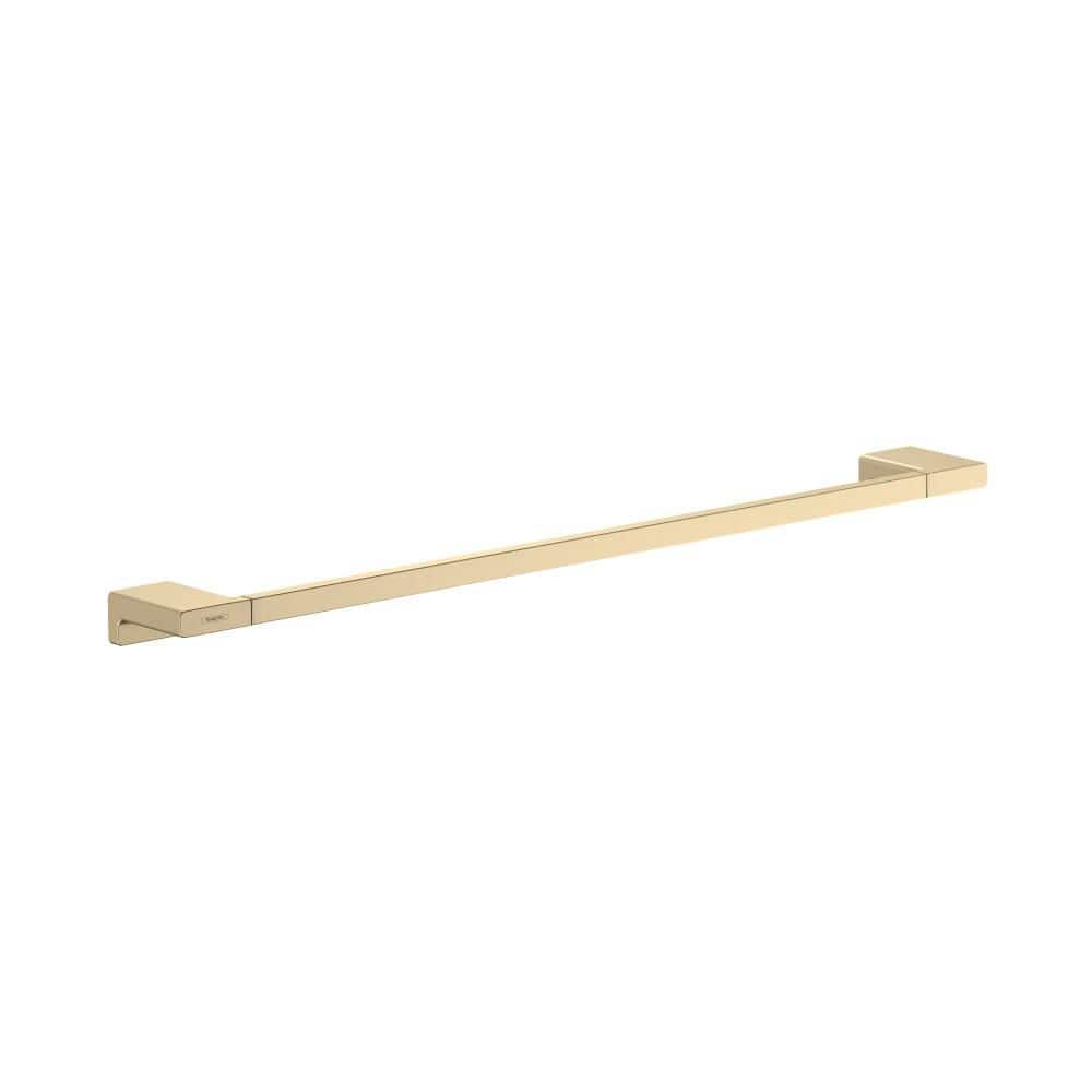 Hansgrohe AddStoris 3 in. Wall Mounted Towel Bar, 24 in. Brushed Gold ...