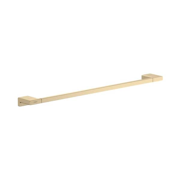 Hansgrohe AddStoris 3 in. Wall Mounted Towel Bar, 24 in. Brushed Gold ...