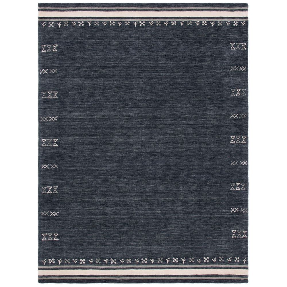 Gray Hand-Knotted Wool 8' x 10' Area Rug
