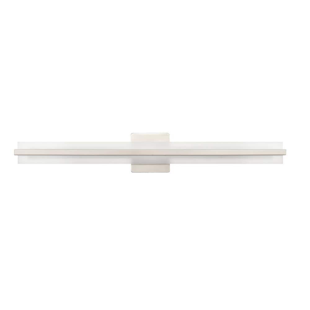 Troy 1-Light 32 in. Brushed Nickel LED Light Vanity Light with Acrylic Shade price history on PriceWatchPro
