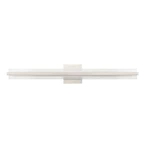 Troy LED Light 32 in. Brushed Nickel Vanity Light Acrylic