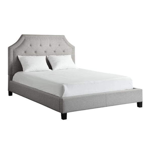 HomeSullivan Monarch Grey Full Upholstered Bed