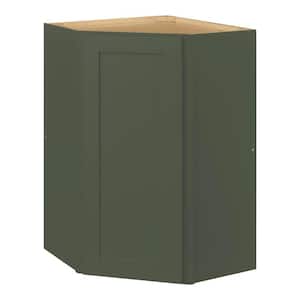 Avondale 24 in. W x 24 in. D x 36 in. H Ready to Assemble Plywood Shaker Diagonal Corner Kitchen Cabinet in Fern Green
