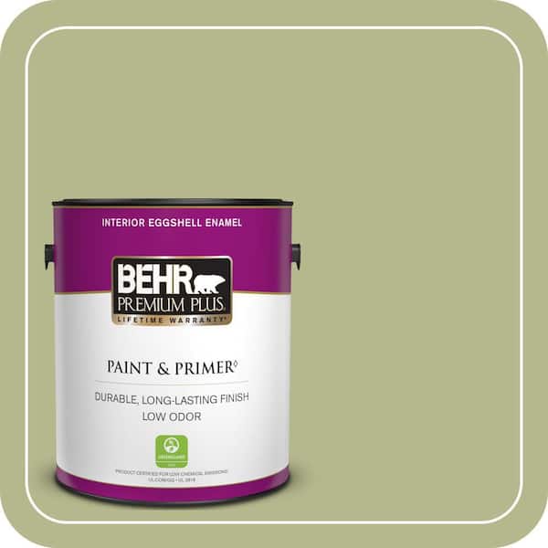 BEHR PREMIUM PLUS 1 gal. Home Decorators Collection #HDC-SP14-1 Secret Glade Eggshell Enamel Low Odor Interior Paint & Primer