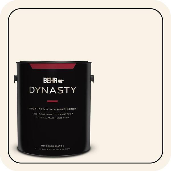BEHR DYNASTY 1 gal. #PWN-34 White Luxury Matte Interior Stain-Blocking Paint & Primer