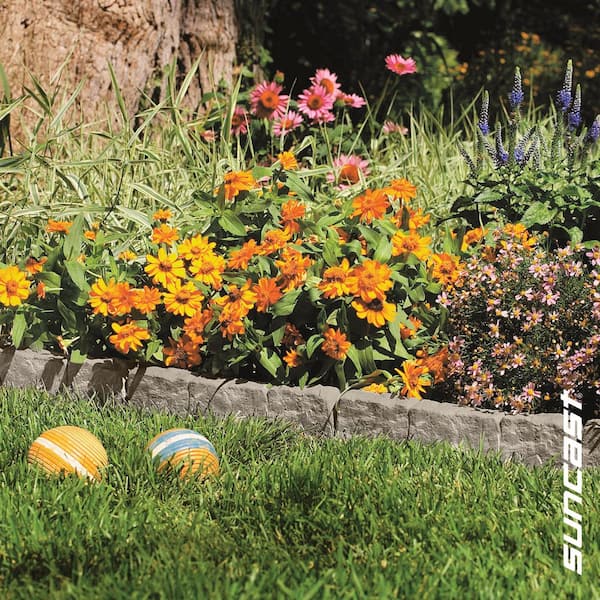 Border Stone 10 ft. (12 in. Sections) Plastic Border Edging