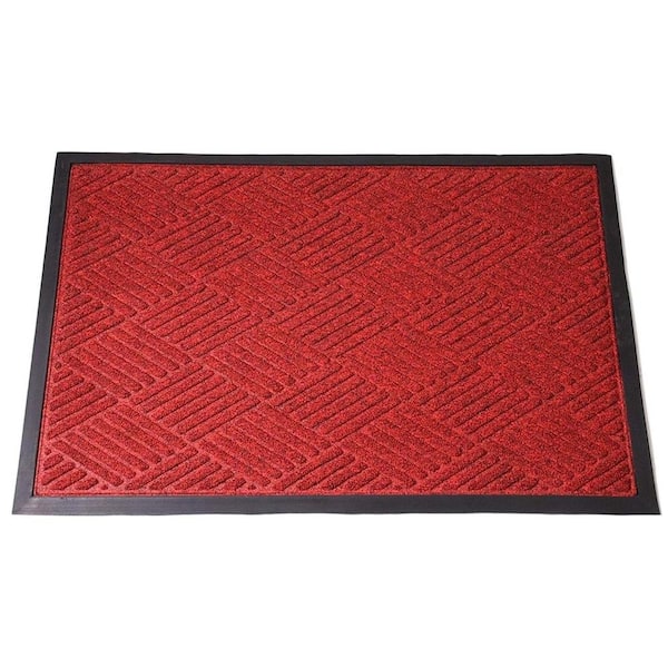 Rhino Mats 3-ft x 5-ft Red Rectangular Indoor or Outdoor Door Mat in the  Mats department at