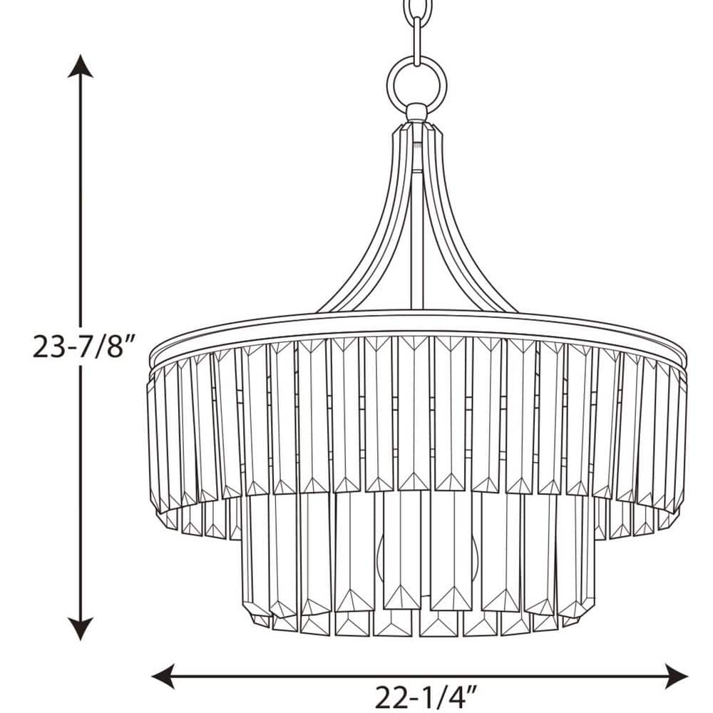 Silver Ridge Prismatic Glass 5-Light Bronze Drum Pendant