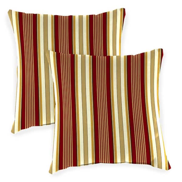 Jordan Manufacturing 24 in. L x 24 in. W x 8 in. T Square Outdoor Throw Pillow in Payton Copper (2-Pack)