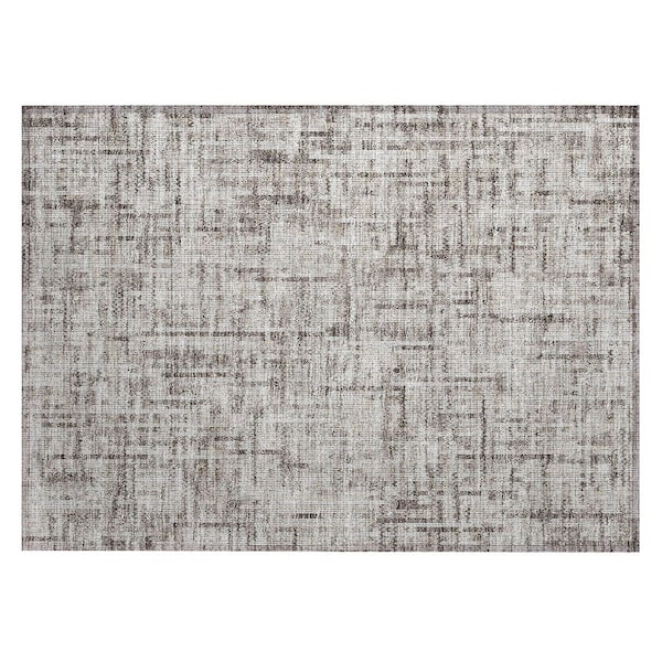 Addison Rugs Chantille Machine Washable Indoor/Outdoor Abstract ACN2130 Taupe 1 ft. 8 in. x 2 ft. 6 in. Accent Rug