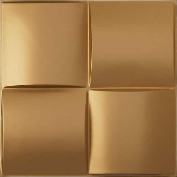Ekena Millwork 19 5/8 in. x 19 5/8 in. Smith EnduraWall Decorative 3D Wall Panel, Gold (12-Pack for 32.04 Sq. Ft.)