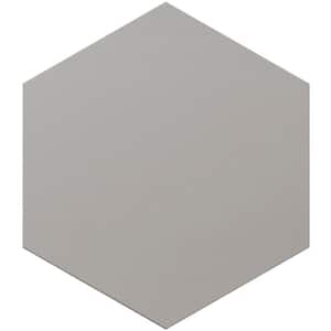 Terra Mia 8.1 in. x 9.25 in. Gray Porcelain Matte Hexagon Wall and Floor Tile (9.93 sq. ft./case) 25-Pack