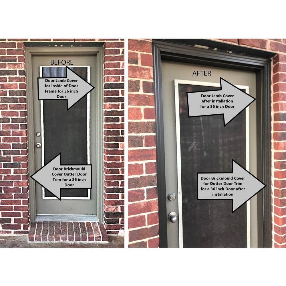 2.5 x 2.25 x 85 in. Complete Aluminum Metal Brickmould, Door Jamb Trim