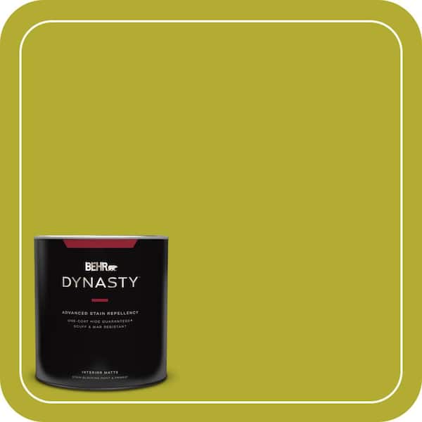 BEHR DYNASTY 1 qt. #P340-6 Green Neon Matte Interior Stain-Blocking Paint & Primer