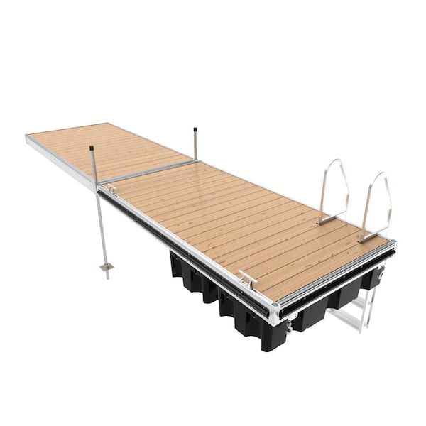 QPF-495,5 ft. x 10 ft.-2 Sections I Shape Semi-Floating Dock-12 in. Freeboard
