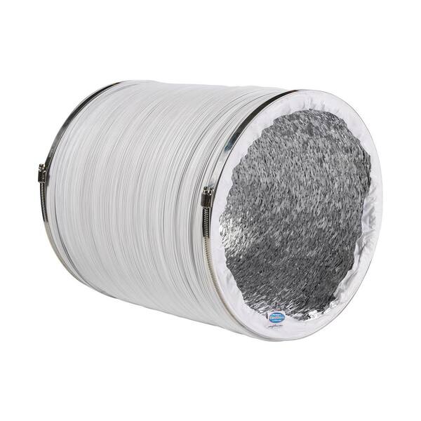 Can Fan 14 in. x 25 ft. Max-Duct Triple Layered White Vinyl Covered Duct UV Protected